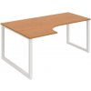Pracovný stôl UNI O, ergo, pravý, 180x75,5x120 cm, jelša/biela Hobis Pracovný stôl UNI O, ergo, pravý, 180x75,5x120 cm, jelša/biela Hobis