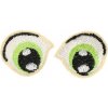 Oči vyšívané slza 2,5x2 cm světle zelené Oči vyšívané slza 2,5x2 cm světle zelené