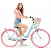 Lavida Dámsky retro bicykel 3-prevodový hlinkový rám Modrá, ružové kolesá 26 Lavida Dámsky retro bicykel 3-prevodový hlinkový rám Modrá, ružové kolesá 26