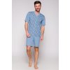 Pánske pyžamo so šortkami Správny smer 2XL Modrá Krátke Pánske pyžamo so šortkami Správny smer 2XL Modrá Krátke