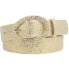 Lifestyle dámsky lesklý flitrový opasok na šaty Round Zlatý