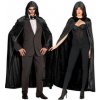 Čierny plášť s kapucňou 150 cm Čierny plášť s kapucňou 150 cm