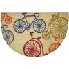 Home Elements Rohožka gumová kokosová polkruh Bicykle - hnedá 40 x 60 cm