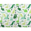 Bavlněná látka / plátno dinosaurus METRÁŽ - zelená Bavlněná látka / plátno dinosaurus METRÁŽ - zelená