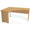 Hobis Pracovný stôl Gate, ergo, pravý, 160x75,5x120 cm, buk/buk Hobis Pracovný stôl Gate, ergo, pravý, 160x75,5x120 cm, buk/buk
