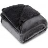 Eurofirany desing 91 Obojstranná hebká deka s jemného buclé a fleecu Tedy tmavosivá 150x200 Eurofirany desing 91 Obojstranná hebká deka s jemného buclé a fleecu Tedy tmavosivá 150x200