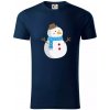 Snehuliak so šálom - Tričko z organickej bavlny - 3XL ( Tmavomodrá (veľmi tmavá - skoro čierna) ) Snehuliak so šálom - Tričko z organickej bavlny - 3XL ( Tmavomodrá (veľmi tmavá - skoro čierna) )