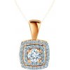 Savicki Prívesok dvojfarebné zlato laboratórne diamanty B Z Z0794 00265 585 ZB
