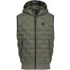 PitBull West Coast zimná vesta s kapucňou FISK olive zelená