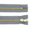 Pro Háčkování Kovový zip nedělitelný 6 cm, Ø 6 mm šedý Pro Háčkování Kovový zip nedělitelný 6 cm, Ø 6 mm šedý