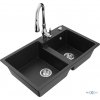 MEXEN/S MEXEN/S - Tomas granitový drez 2-bowl vrátane batérie Savita, čierna/strieborná metalík 6516-73-672601-00 MEXEN/S MEXEN/S - Tomas granitový drez 2-bowl vrátane batérie Savita, čierna/strieborná metalík 6516-73-672601-00
