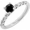 Eppi Zásnubný prsteň s čiernym diamantom Mae R33118 Eppi Zásnubný prsteň s čiernym diamantom Mae R33118