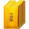 Bezpečnostný obal blokujúci RFID a NFC signál (PVC) | zlatý Bezpečnostný obal blokujúci RFID a NFC signál (PVC) | zlatý