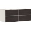 HANSGROHE Xevolos E závesná skrinka pre lakovanú dosku s 2 zápustnými umývadlami, 4 zásuvky PushOpen, 1370 x 550 x 555 mm, piesková matná béžová/tmavý dub, 54197730 HANSGROHE Xevolos E závesná skrinka pre lakovanú dosku s 2 zápustnými umývadlami, 4 zásuvky PushOpen, 1370 x 550 x 555 mm, piesková matná béžová/tmavý dub, 54197730