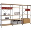Manuflex RB2108 ROZPOČET police základné prevedenie s 5 policami, (š x v x h) 97 x 2 x 50 cm, ocel, drevená podlaha, pozinkovaný; RB2108 Manuflex RB2108 ROZPOČET police základné prevedenie s 5 policami, (š x v x h) 97 x 2 x 50 cm, ocel, drevená podlaha, pozinkovaný; RB2108