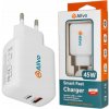 RÝCHLA SIEŤOVÁ NABÍJAČKA DO ZÁSUVKY USB + USB-C PD QC 3.0 45W GAN RÝCHLA SIEŤOVÁ NABÍJAČKA DO ZÁSUVKY USB + USB-C PD QC 3.0 45W GAN