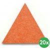 Akustický panel, samolepiace, trojuholník, 20x20x20 cm, 20 ks, oranžová Akustický panel, samolepiace, trojuholník, 20x20x20 cm, 20 ks, oranžová