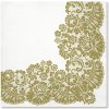 TaT servítky Lacy Frame Gold 33x33cm
