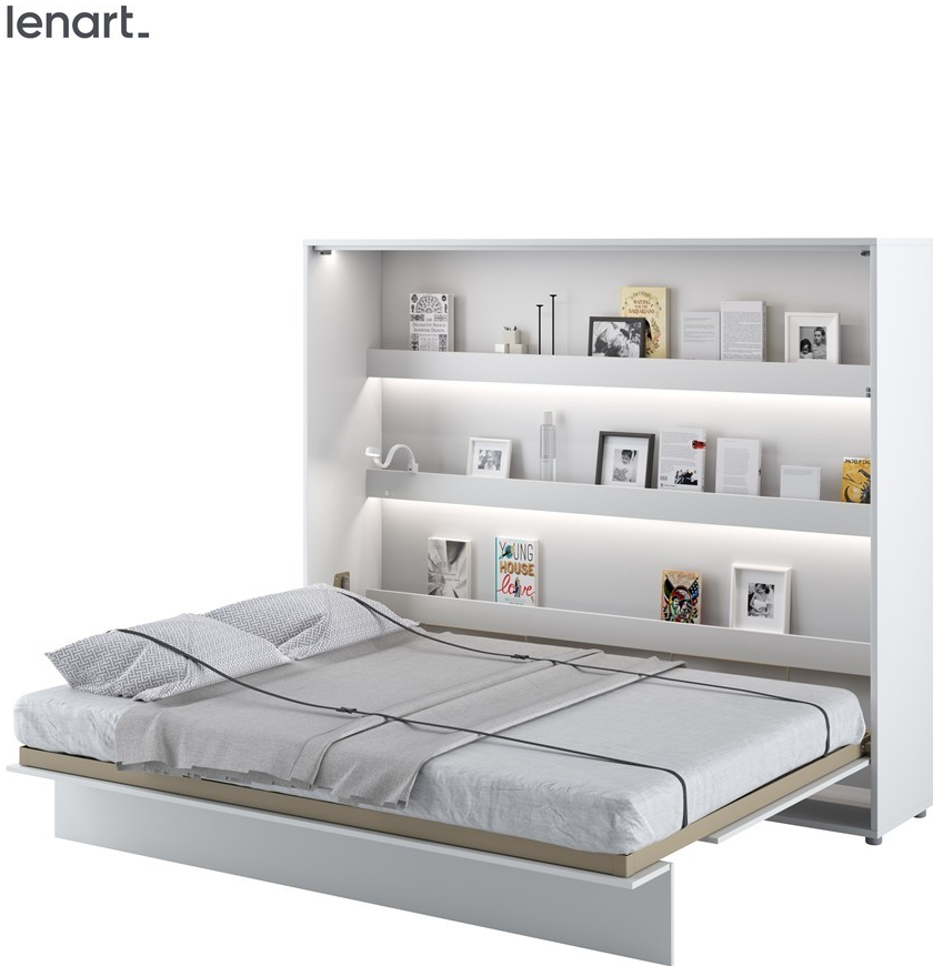 Dig-net nábytok Lenart Bed Concept BC-14p biely lesk 160 x 200