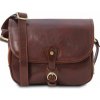 Kožená kabelka cez rameno Alessia Tuscany Leather Farba: Hnedá Kožená kabelka cez rameno Alessia Tuscany Leather Farba: Hnedá