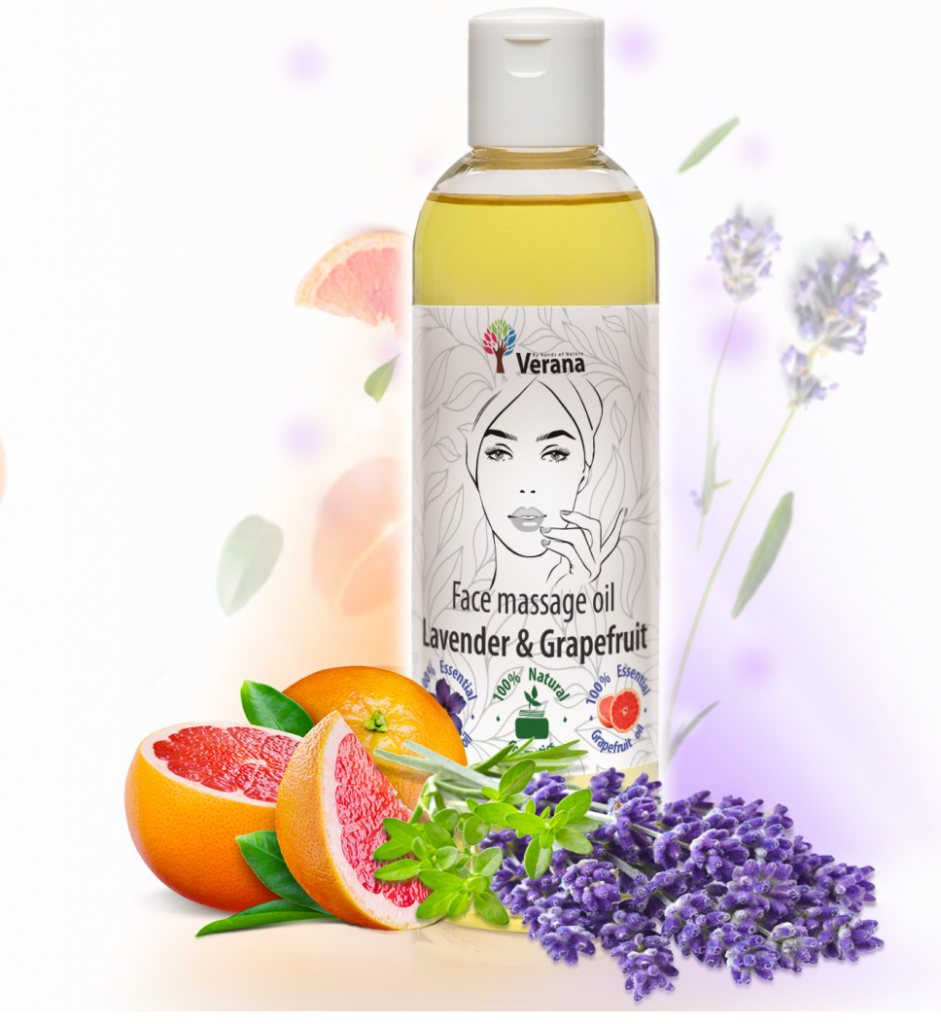 Verana masážny olej na tvár Levanduľa & Grapefruit 250 ml