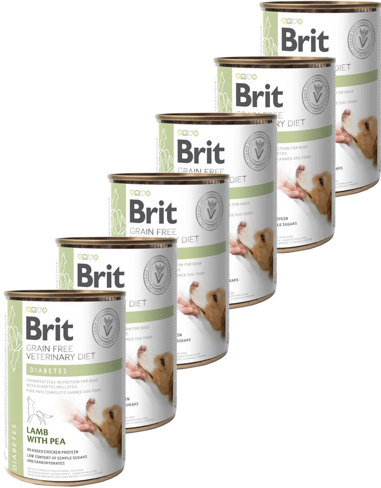 Brit Veterinary Diets GF dog Diabetes 6 x 400 g