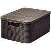 Košík s vekom Curver® STYLE2 LID M, tmavohnedý, s vekom, 38x29x17 cm Košík s vekom Curver® STYLE2 LID M, tmavohnedý, s vekom, 38x29x17 cm