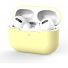 Enem Jednofarebný obal na Airpods Pro - Žltý APP1OAIR029