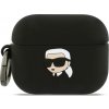 Karl Lagerfeld 3D Logo NFT Karl Head Silikonové Pouzdro pro AirPods Pro 3 Black Karl Lagerfeld 3D Logo NFT Karl Head Silikonové Pouzdro pro AirPods Pro 3 Black