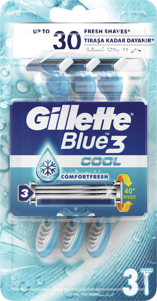 Gillette Blue3 Cool 3 ks