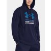 Under Armour mikina UA Rival Terry Graphic Hood BLU