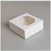 Cake star krabička biela s okienkom nízka 9x9x3, 5cm Cake star krabička biela s okienkom nízka 9x9x3, 5cm