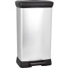Kôš Curver® DECO PEDAL BIN, 50 lit., 39x29x73 cm, čierny/strieborný, na odpad Kôš Curver® DECO PEDAL BIN, 50 lit., 39x29x73 cm, čierny/strieborný, na odpad