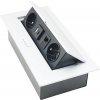 Výklopná zásuvková lišta 2x 230 V, USB A + C, RJ45 Výklopná zásuvková lišta 2x 230 V, USB A + C, RJ45