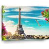 Sablio Obraz Paríž Eiffelova veža Mraky - 90x60 cm Sablio Obraz Paríž Eiffelova veža Mraky - 90x60 cm