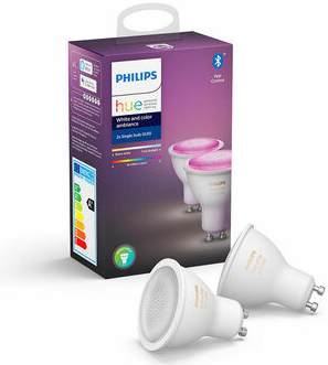 Philips Hue White žiarovka WACA GU10 5.7W 350lm 2000K-6500K 16.mil.farebný 2ks SKL000321019