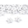 Drevený dekoračný gombík hviezda - biela (50 ks) Drevený dekoračný gombík hviezda - biela (50 ks)