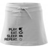 Stolný tenis - eat sleep - Športová sukne - two in one - XS ( Biela ) Stolný tenis - eat sleep - Športová sukne - two in one - XS ( Biela )