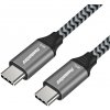 PremiumCord ku31ct2 USB 3.2 Gen 1 USB-C male - USB-C male, bavlněný oplet, 2m PremiumCord ku31ct2 USB 3.2 Gen 1 USB-C male - USB-C male, bavlněný oplet, 2m