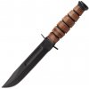 KA-BAR KB-1250 Short USMC taktický nôž na prežitie 13,3cm, čierna, koža, kožené puzdro KA-BAR KB-1250 Short USMC taktický nôž na prežitie 13,3cm, čierna, koža, kožené puzdro