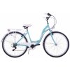 KOZBIKE Mestský bicykel KOZ13 7 prevodový Modro-biely + košík 28 KOZBIKE Mestský bicykel KOZ13 7 prevodový Modro-biely + košík 28