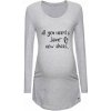 Bellybutton Maternity dámska tehotenská blúzka s dlhým rukávom sivá