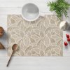 Biante prestieranie Leona LN-168 Biele listy na svetlo hnedom 35x45 cm