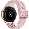 eses Nastaviteľný nylónový elastický loop remienok pre smart hodinky 20 mm Farba: pieskovo ružová
