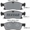 TEXTAR Sada brzdových platničiek kotúčovej brzdy 2519002 TEXTAR Sada brzdových platničiek kotúčovej brzdy 2519002
