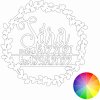 Zápich - Meno s dátumami vo venci - Matná farba - 14cm - bez paličky Zápich - Meno s dátumami vo venci - Matná farba - 14cm - bez paličky