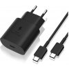 Originál Samsung 25w EP-TA800 rychlonabíjačka s USB C - USB C káblom čierna Originál Samsung 25w EP-TA800 rychlonabíjačka s USB C - USB C káblom čierna