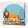 Vymalujsisam.sk Maľovanie podľa čísiel - Lev s mláďatkom Veľkosť: 50x50cm, Rám: Na plastovej doske Vymalujsisam.sk Maľovanie podľa čísiel - Lev s mláďatkom Veľkosť: 50x50cm, Rám: Na plastovej doske