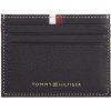 Kožené púzdro na doklady a mince Tommy Hilfiger - TH Corp CC Holder /Čierne Kožené púzdro na doklady a mince Tommy Hilfiger - TH Corp CC Holder /Čierne