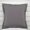 Biante Bavlnená obliečka na vankúš s lemom Moni MO-077 Sivá 60 x 60 cm Biante Bavlnená obliečka na vankúš s lemom Moni MO-077 Sivá 60 x 60 cm
